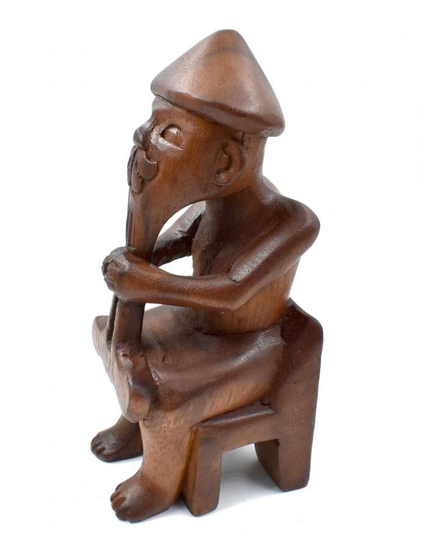 Holzfigur Thor auf Thron ca. 15 cm von Belanas Schatzkiste